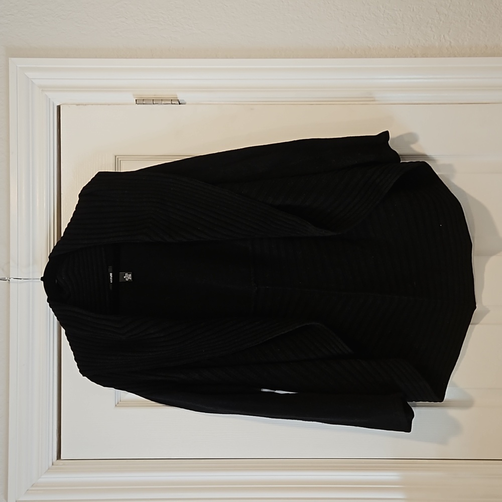 Open Face Black Cardigan